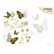 Gelbe Schmetterling-Tattoo-Aufkleber