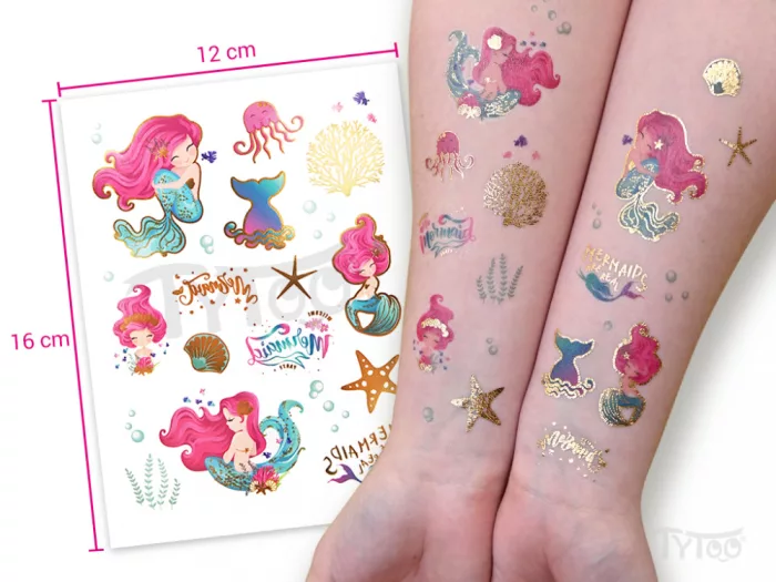 Meerjungfrau Sticker-Tattoos