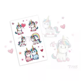 Regenbogen und Einhörner Tattoo Sticker