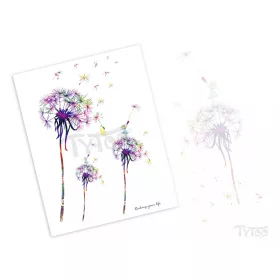 Regenbogen Pusteblumen Sticker-Tattoo