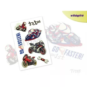 Leuchtende Motorrad Aufklebe-Tattoos
