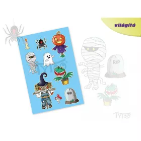 Leuchtende Halloween-Figuren Tattoo Aufkleber