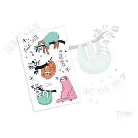 Faule Faultiere Sticker-Tattoo