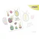 Leuchtende Hasen und Eier Sticker-Tattoo