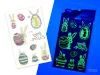 Leuchtende Hasen und Eier Sticker-Tattoo