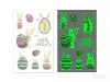 Leuchtende Hasen und Eier Sticker-Tattoo