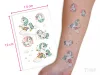 Türkisfarbene Einhorn-Tattooaufkleber