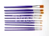 Lila 10-teiliges Pinselset