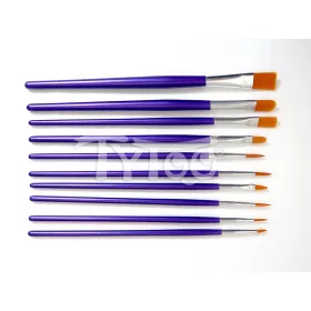 Lila 10-teiliges Pinselset