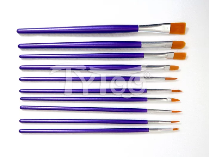 Lila 10-teiliges Pinselset