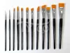 12-teiliges Schwarzes Pinselset