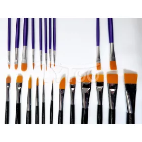 12-teiliges Schwarzes Pinselset