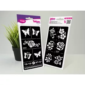 2-teiliges Körperbemalungsschablonen-Set S254-S255