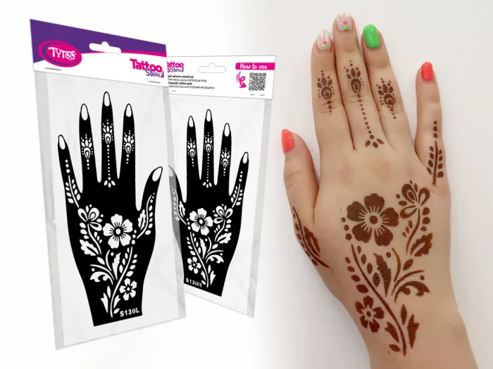 2-teiliges Körperschablonen-Set für Handrücken S130