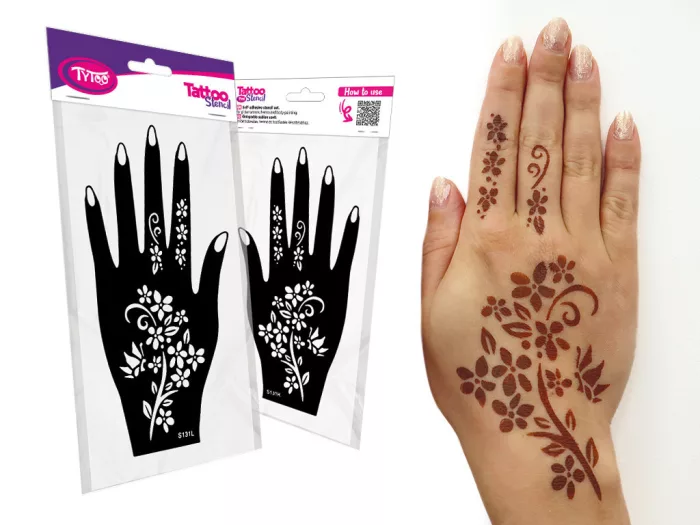 2-teiliges Körperschablonen-Set für Handrücken S131