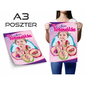 Glitzertattoo-Poster - Mädchen