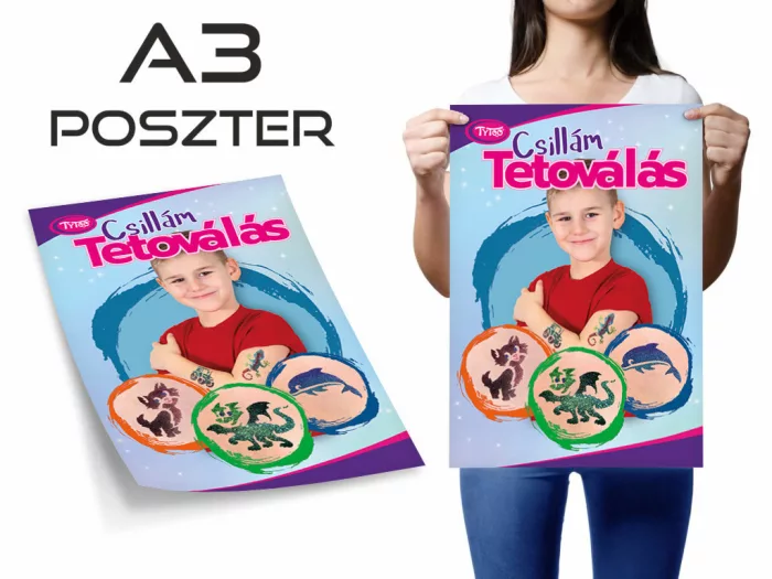 Glitzertattoo Poster - Für Jungen