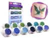 Glitzerset 12 x 2,5 ml kalte Farben