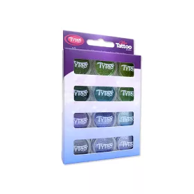 Glitzerset 12 x 2,5 ml kalte Farben