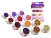 Glitzerset 12 x 2,5 ml warme Farben