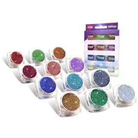 Glitzerset 12 x 2,5 ml Multifarben (holographische Farben)