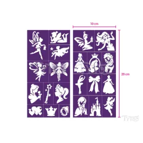 Fairies & Princesses - Feen und Prinzessinnen Schablonenset