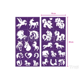 Horses & Ponies - Pferde und Ponys Schablonenset