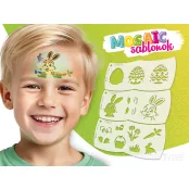 Mosaik Oster-Gesichtsmalerei-Schablone - Ei - Hase