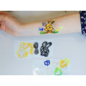 Mosaik Oster-Gesichtsmalerei-Schablone - Ei - Hase
