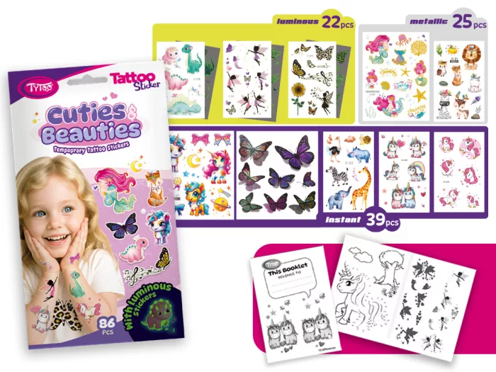 Cuties & Beauties Tattoo-Aufkleber-Set
