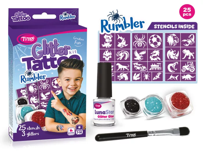 Rumbler Glitzertattoo Set