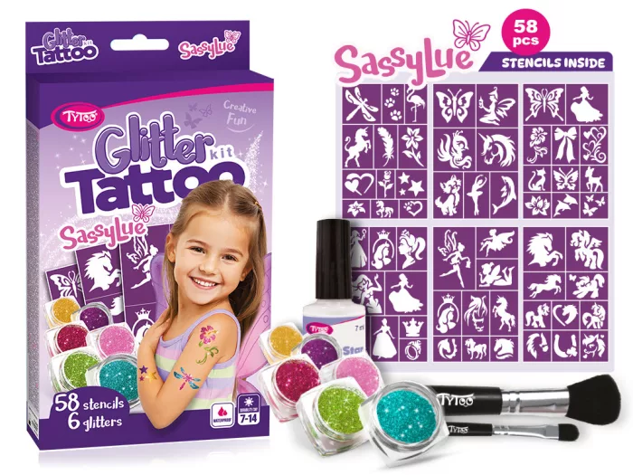 SassyLue Glitzertattoo Set