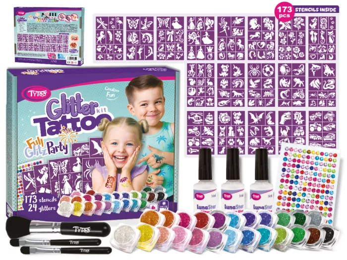 Full GlitzParty Glitzertattoo Set