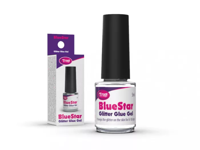 BlueStar Glitzertattoo-Kleber 5ml Bläulich-Weiß